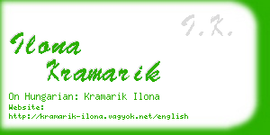 ilona kramarik business card